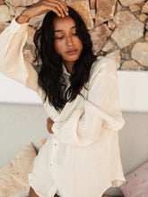 Cargar imagen en el visor de la galería, Camisa Higuera White Cotton Gauze
