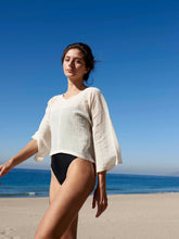 Cargar imagen en el visor de la galería, Campana Shirt White Cotton Gauze