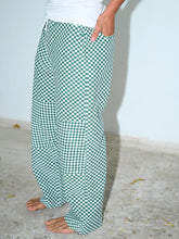 Cargar imagen en el visor de la galería, Checkered Double Knee Pants Green